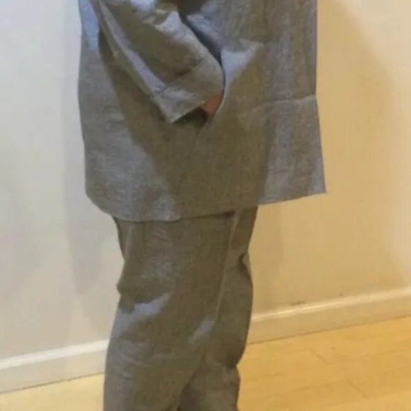 SHAMASK  Suit, open front jacket size 2, pants size 3, 100% linen. USA 18-20 - Picture 6 of 8